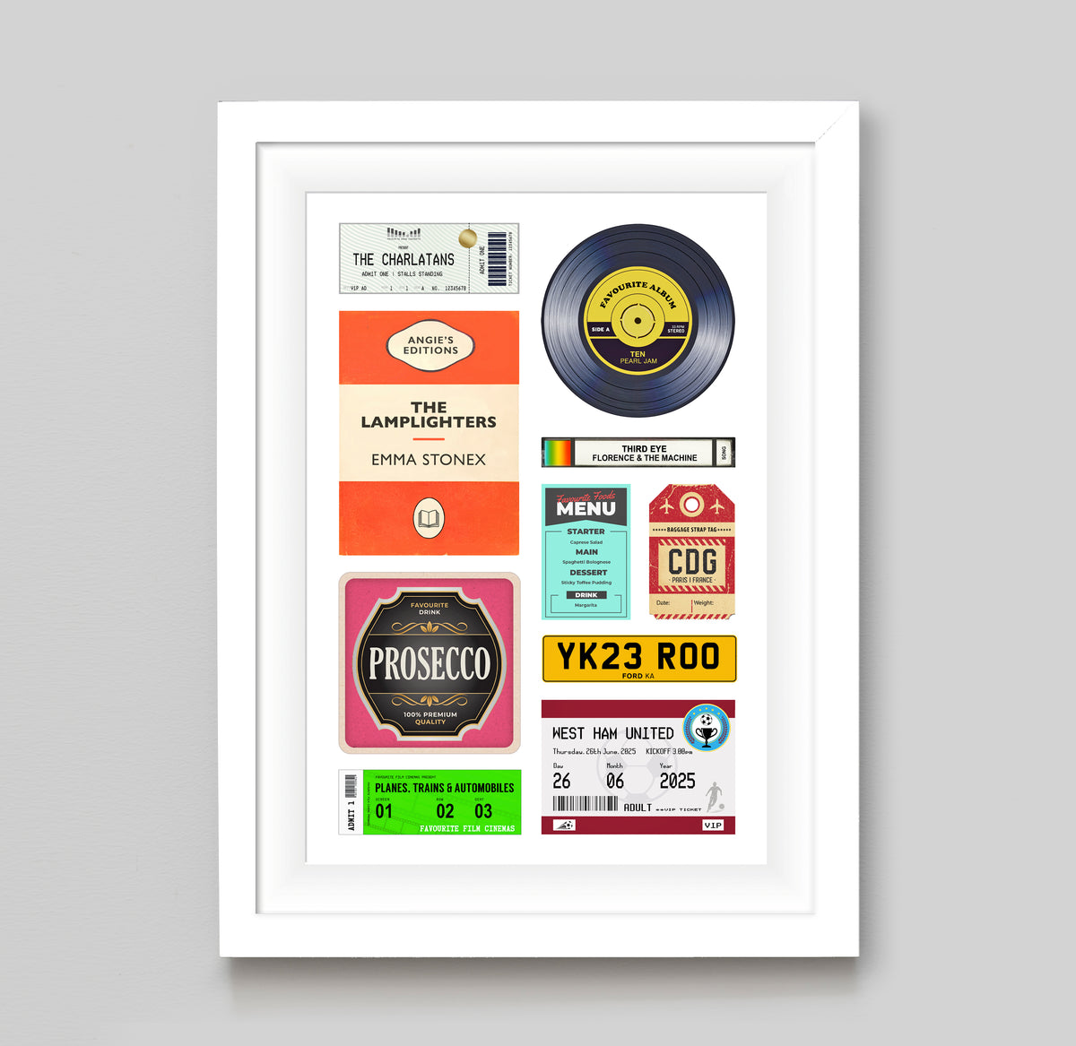 'Favourite Things' Personalised Print