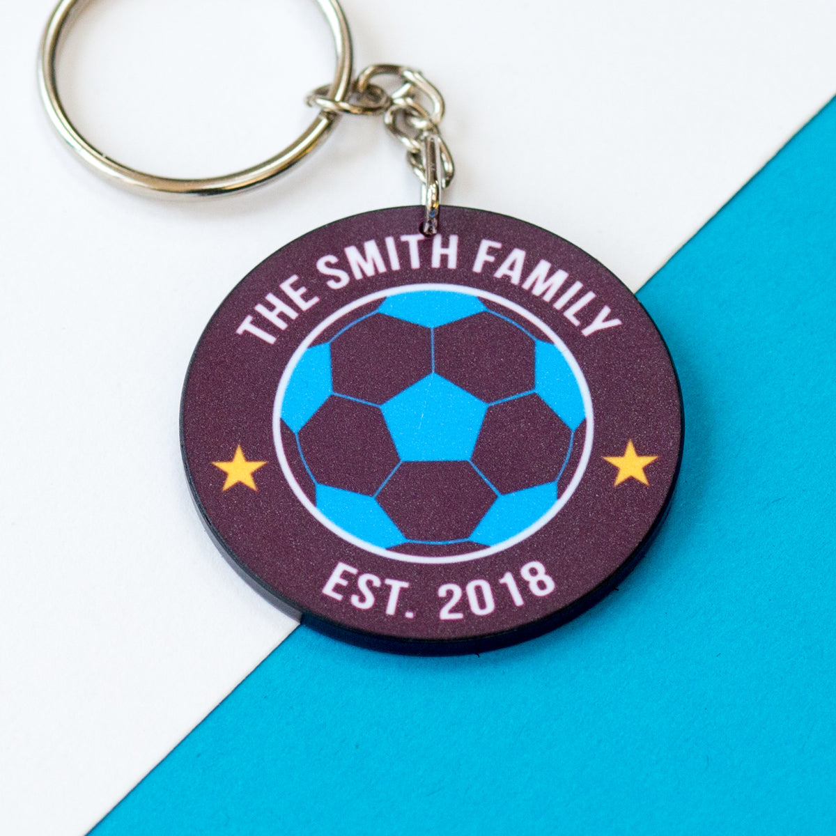 Personalised Football Team Keyring