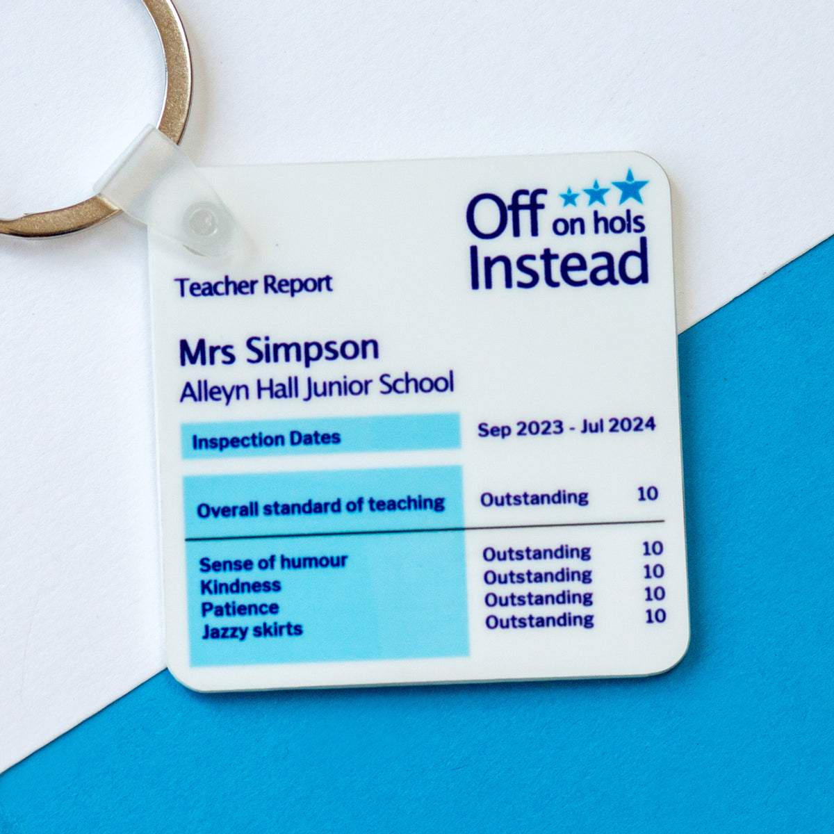 Personalised Keyring For Teacher