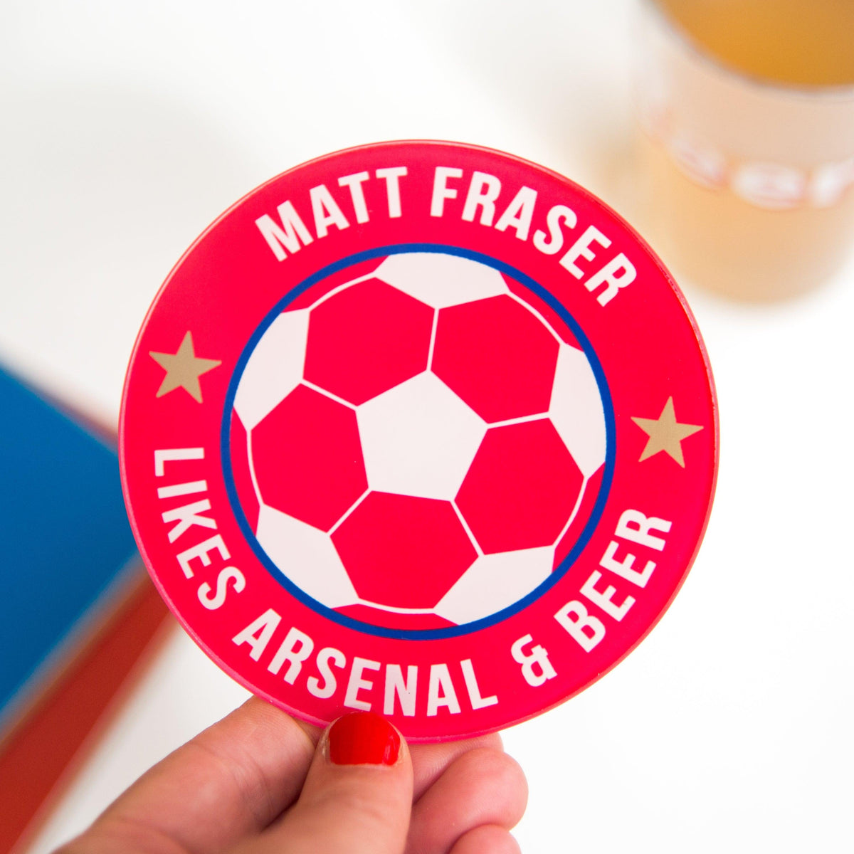 Personalised Football Team Coaster - Of Life & Lemons®