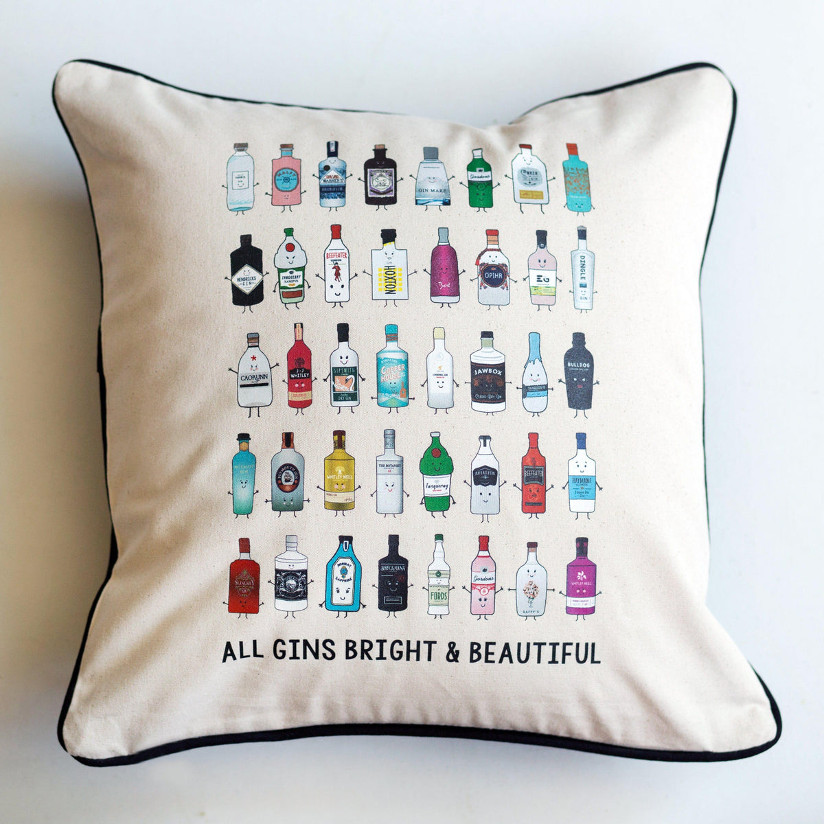 'All Gins Bright & Beautiful' Cushion - Of Life & Lemons®