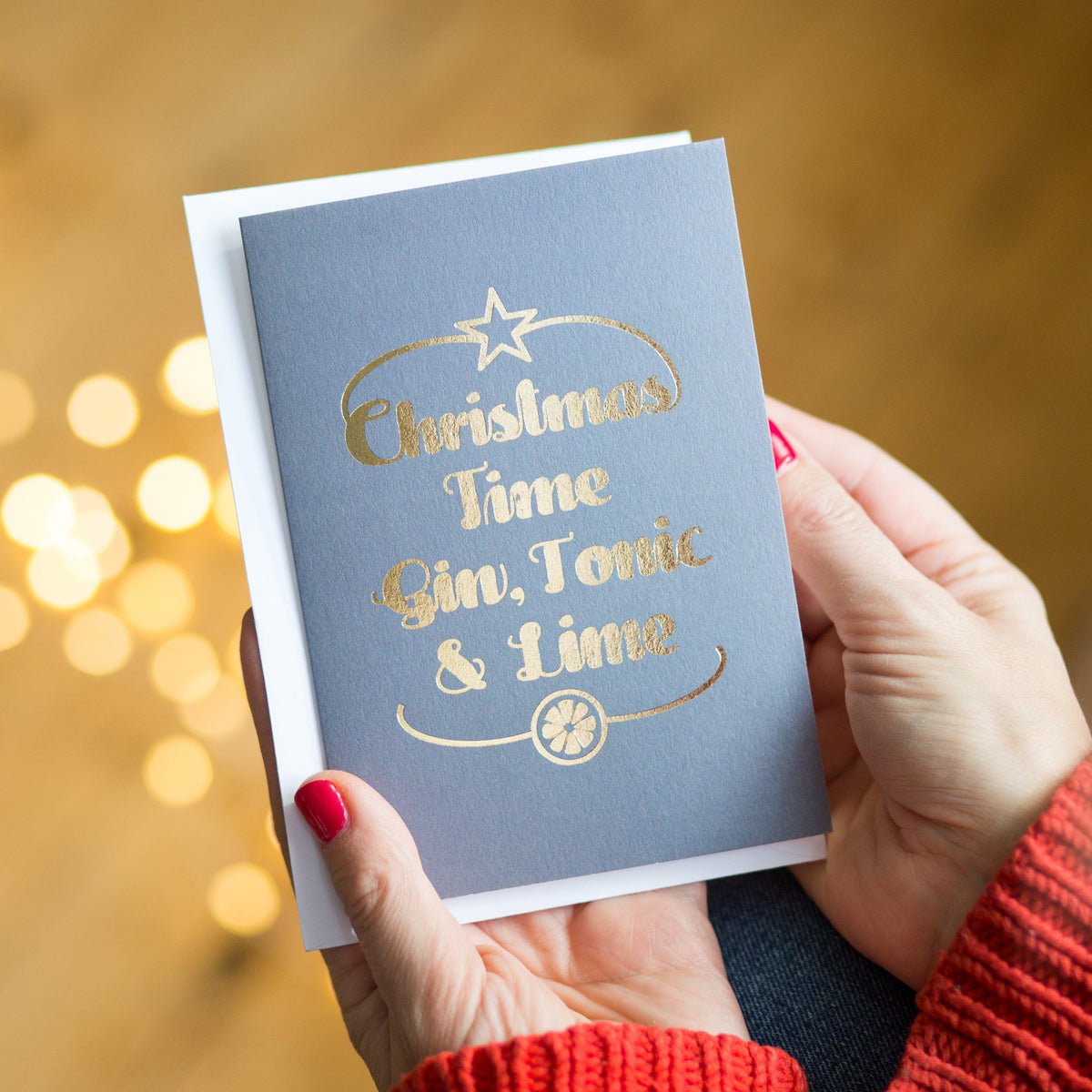 Luxury Foiled 'Gin & Tonic' Christmas Card - Of Life & Lemons®