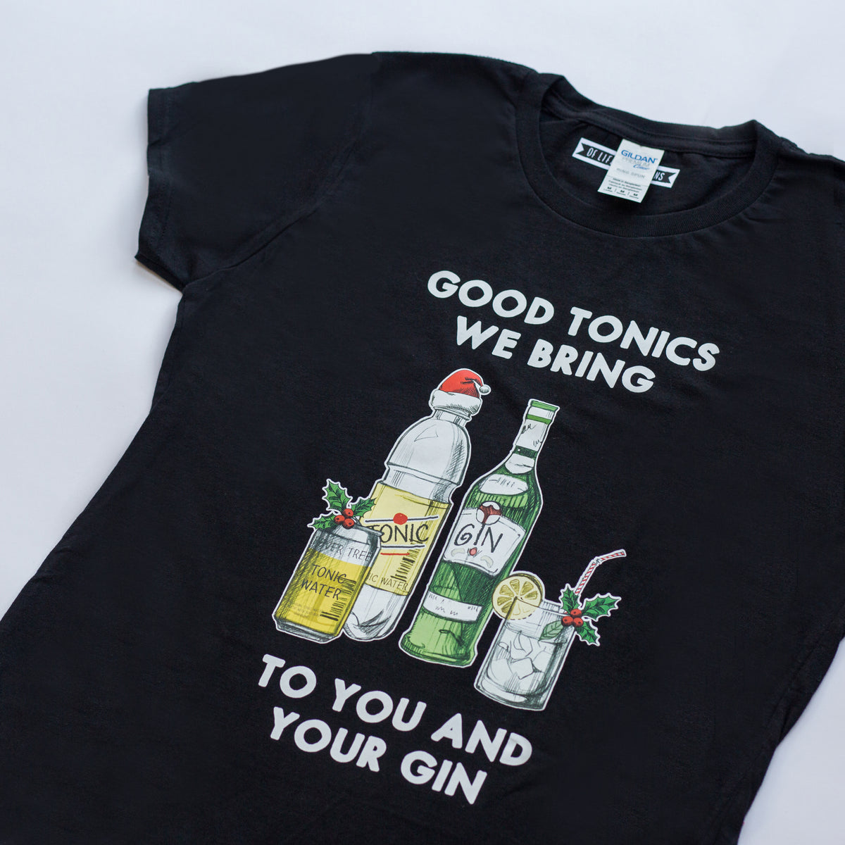 'Good Tonics We Bring' Ladies Christmas T-Shirt