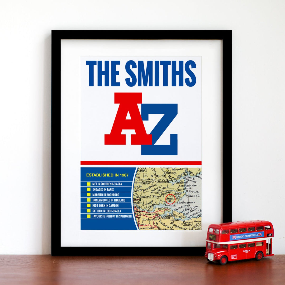 Personalised print inspired by the London A-Z