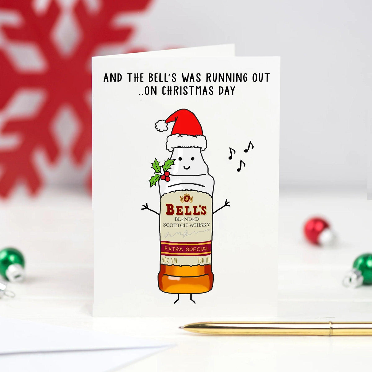 Funny Whisky Christmas Card - Of Life & Lemons®