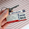 Personalised Boarding Pass Keyring