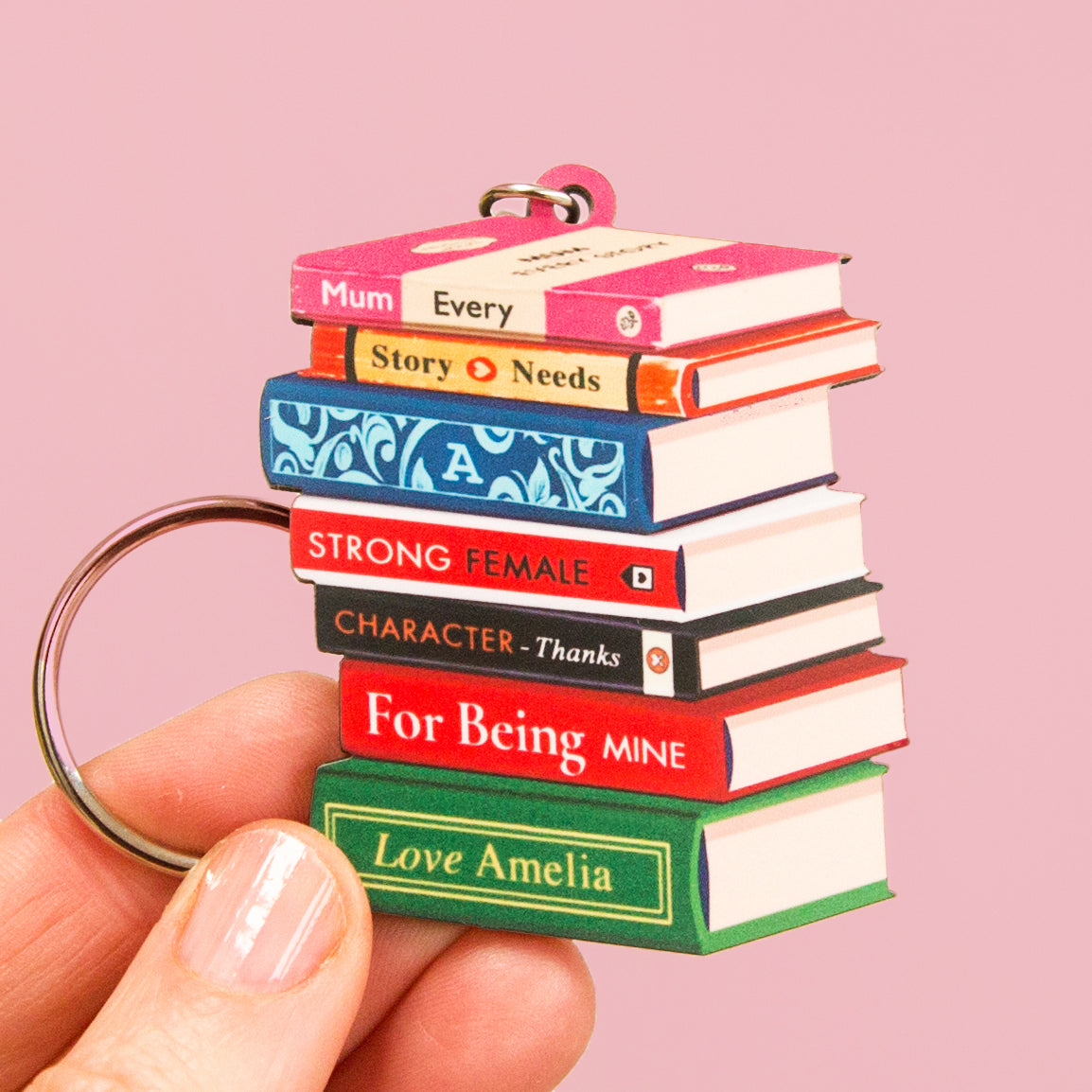 Personalised Books Keyring For Mum