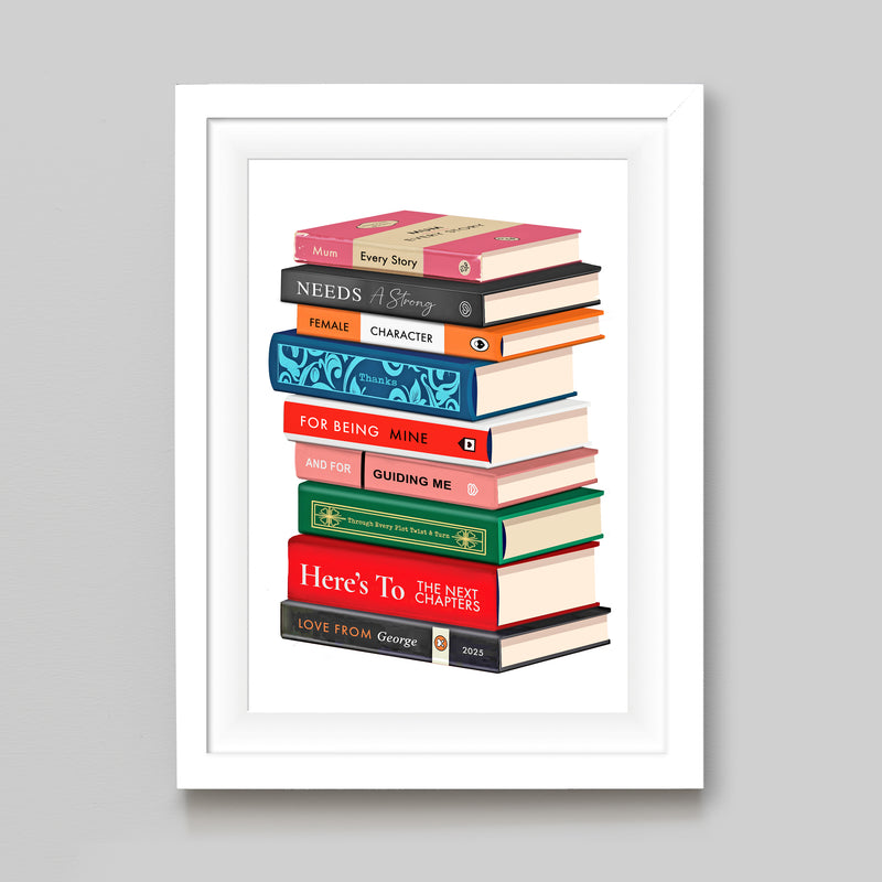 A unique gift for Mum, this personalised print features a thoughtful message that thanks her for being the strong female character in your story