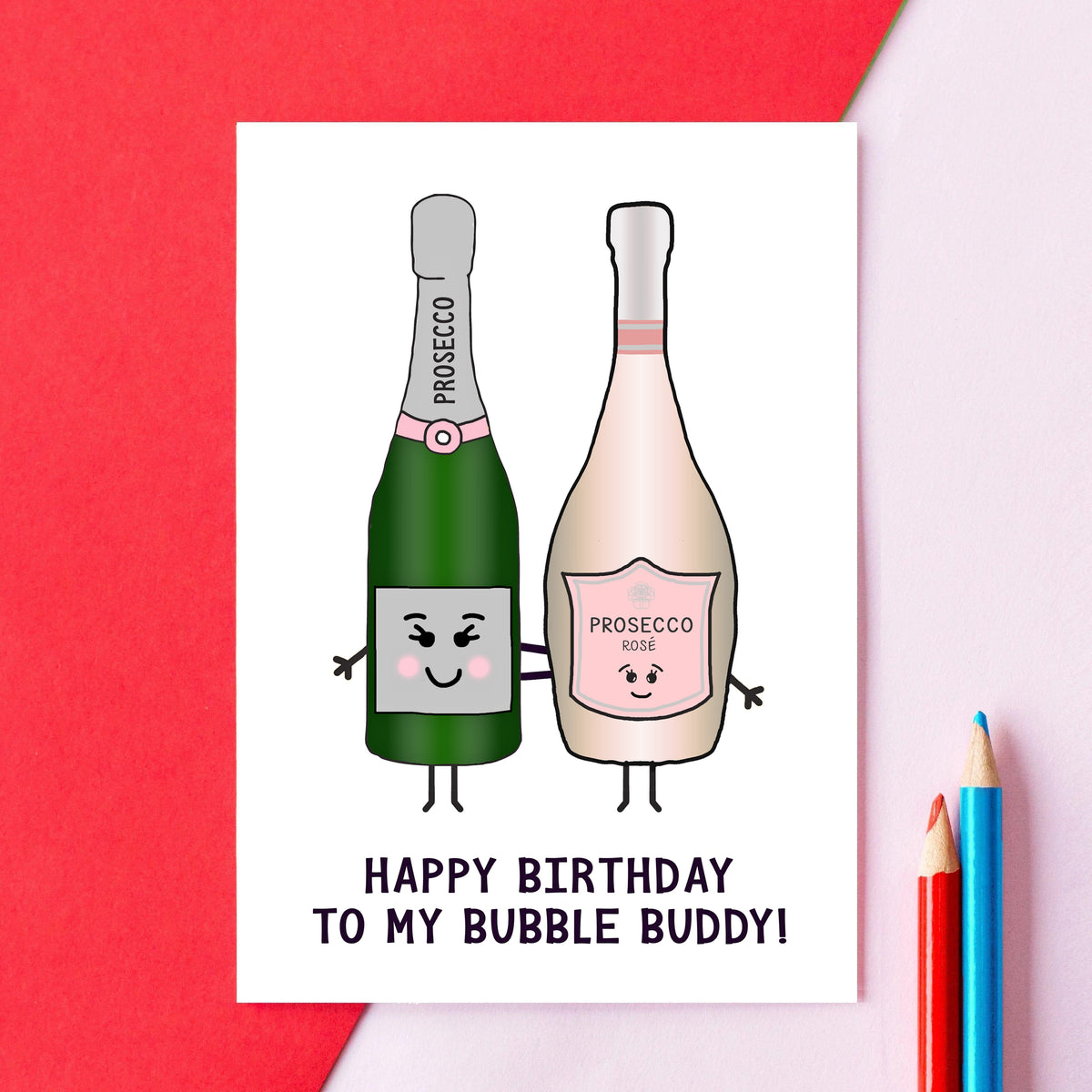 Friendship Prosecco Birthday Card