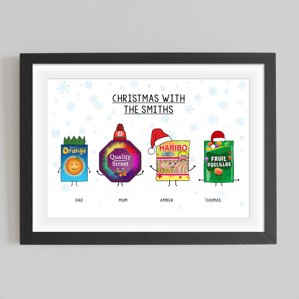 Personalised Christmas Sweets Print