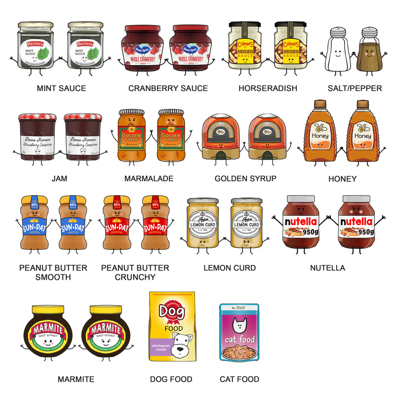 Personalised Family Condiments Print