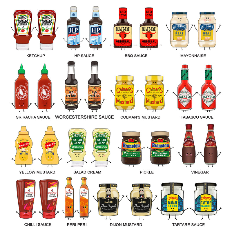 Personalised Family Condiments Print