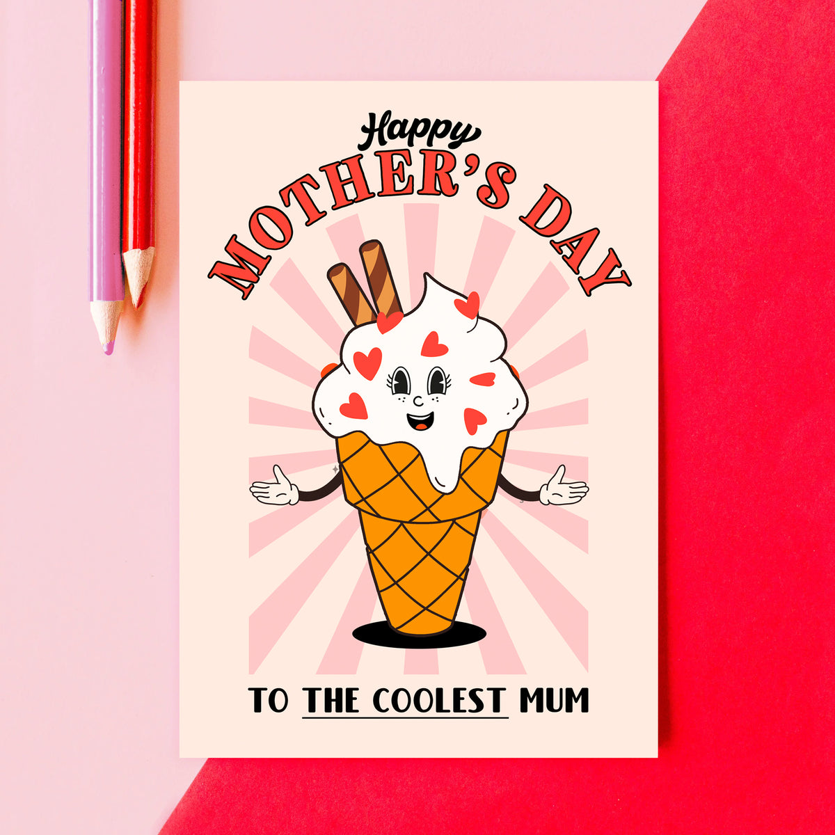 'Coolest Mum' Retro Mother's Day Card