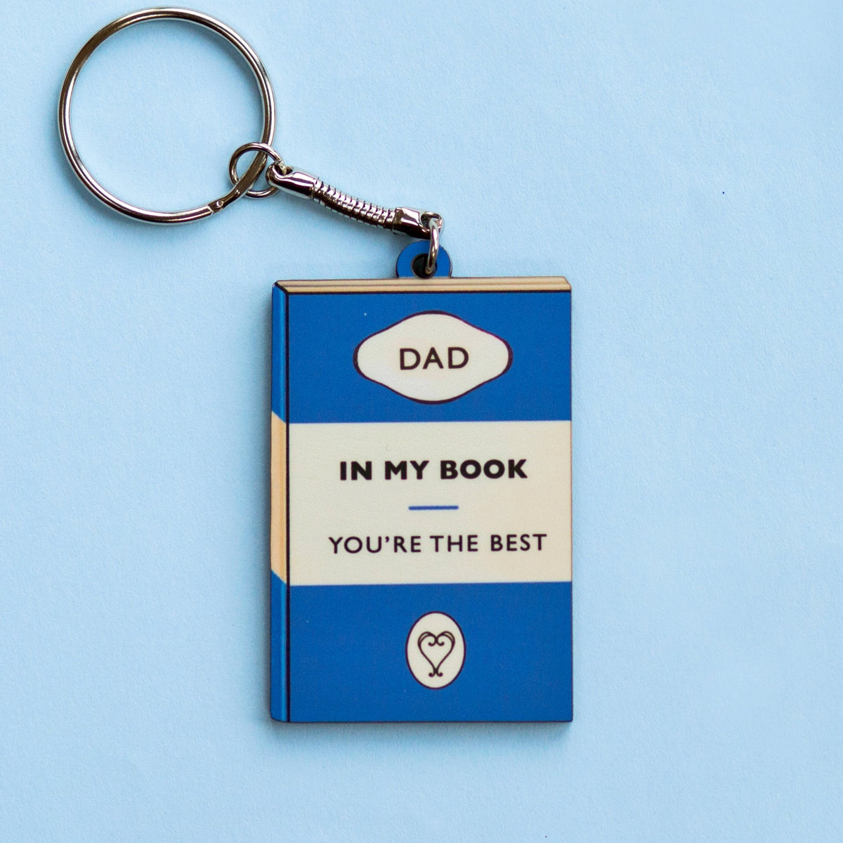 Book Themed Keyring For Dad