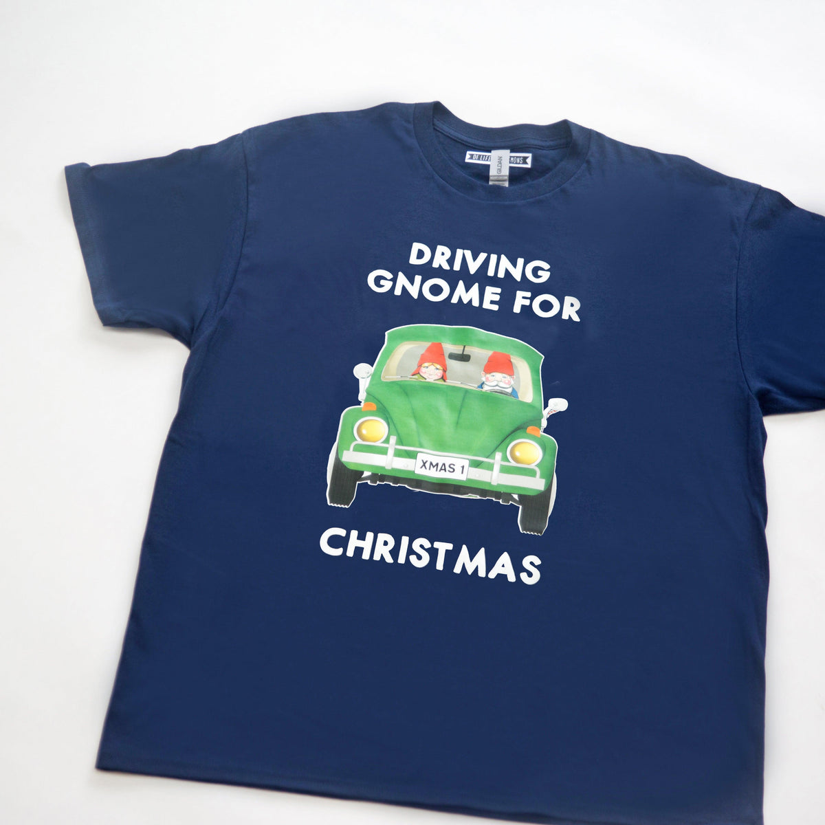 black or navy christmas t-shirt with christmas pun