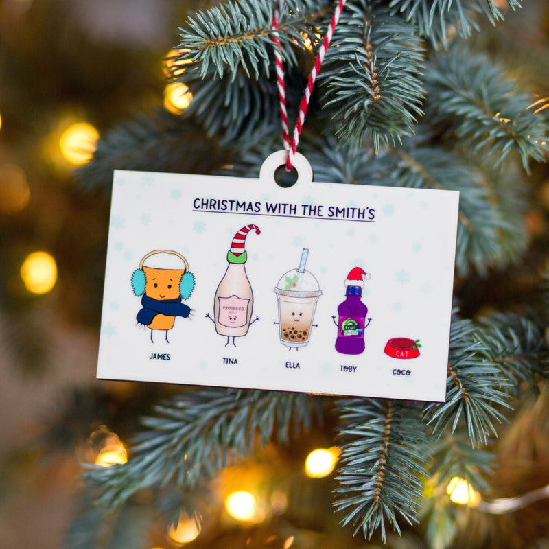 Personalised Drinks Christmas Tree Decoration