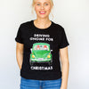 'Driving Gnome For Christmas' Ladies T-Shirt