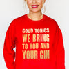 'Good Tonics' Gold Gin Christmas Jumper