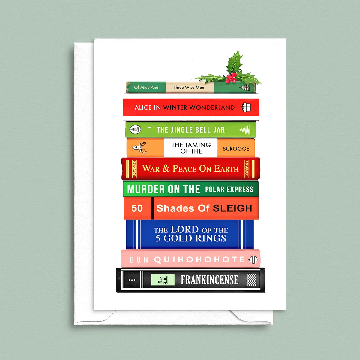 Funny Book Puns Christmas Card