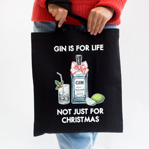 'Gin is for Life' Christmas Tote Bag