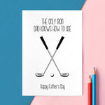 Funny Golf Father's Day Card