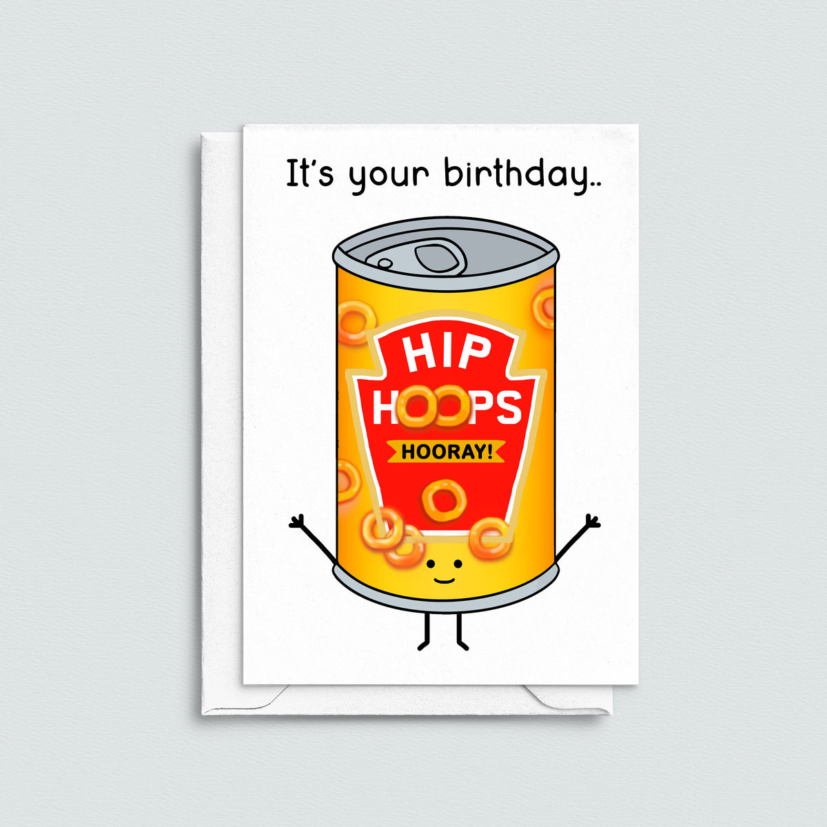 Funny Spaghetti Hoops Birthday Card