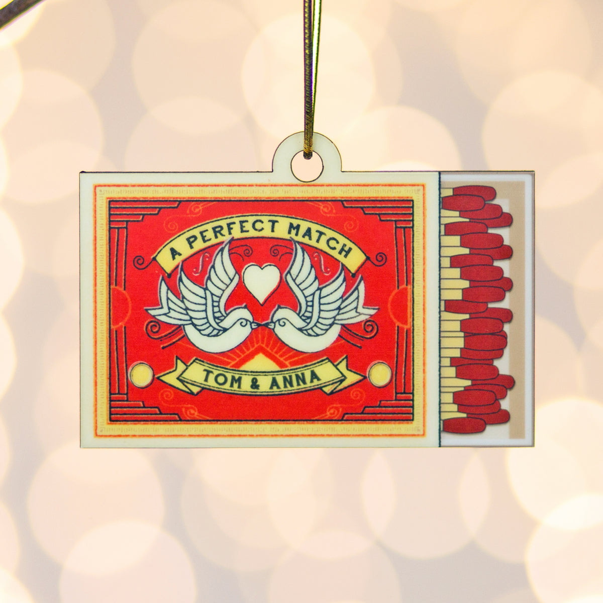 Personalised Matchbox Christmas Tree Decoration