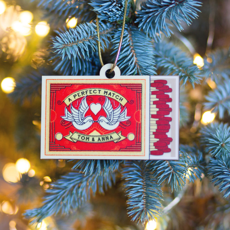 Personalised Matchbox Christmas Tree Decoration