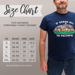 Size chart for men's t-shirts by Of Life & Lemons