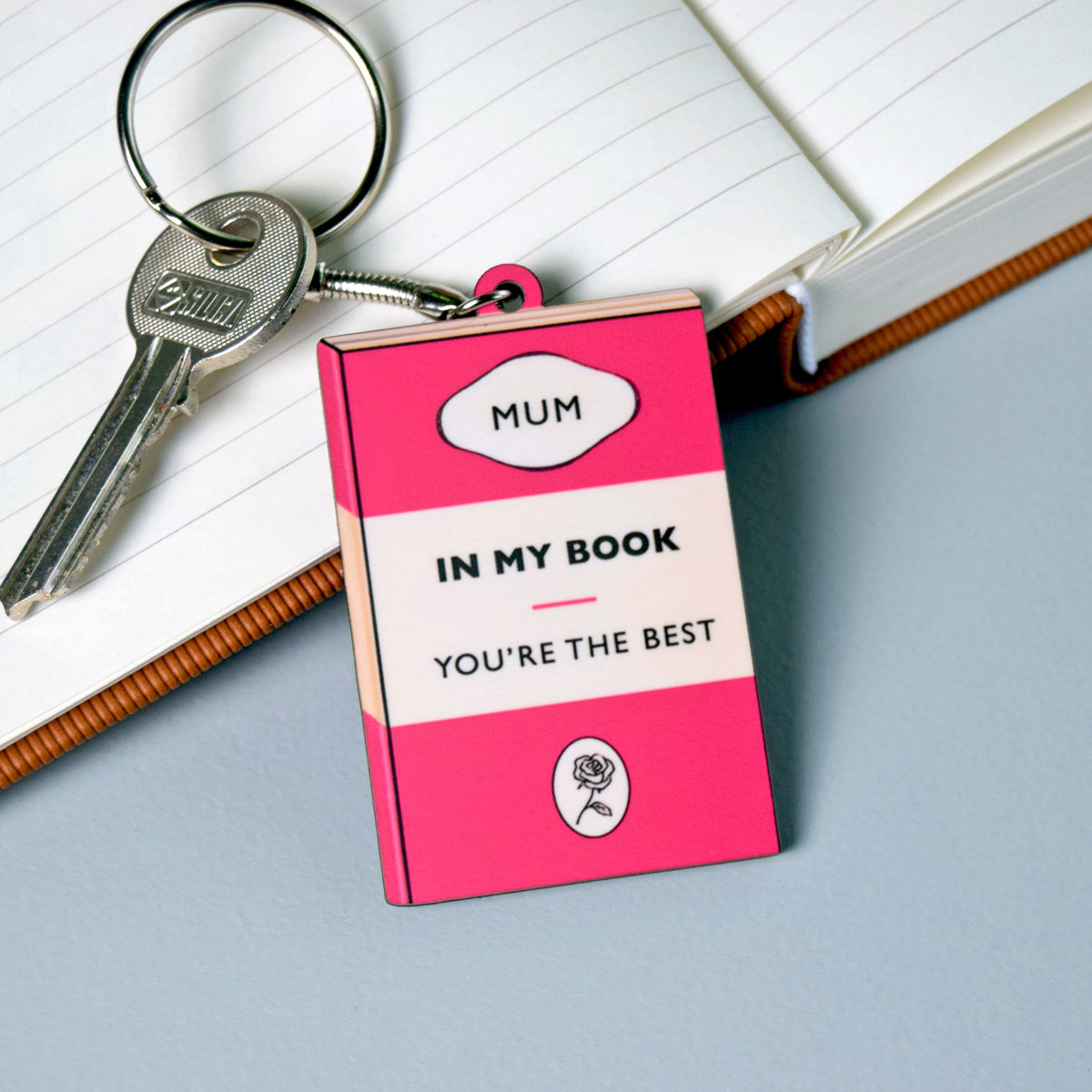 Book Themed Keyring For Mum