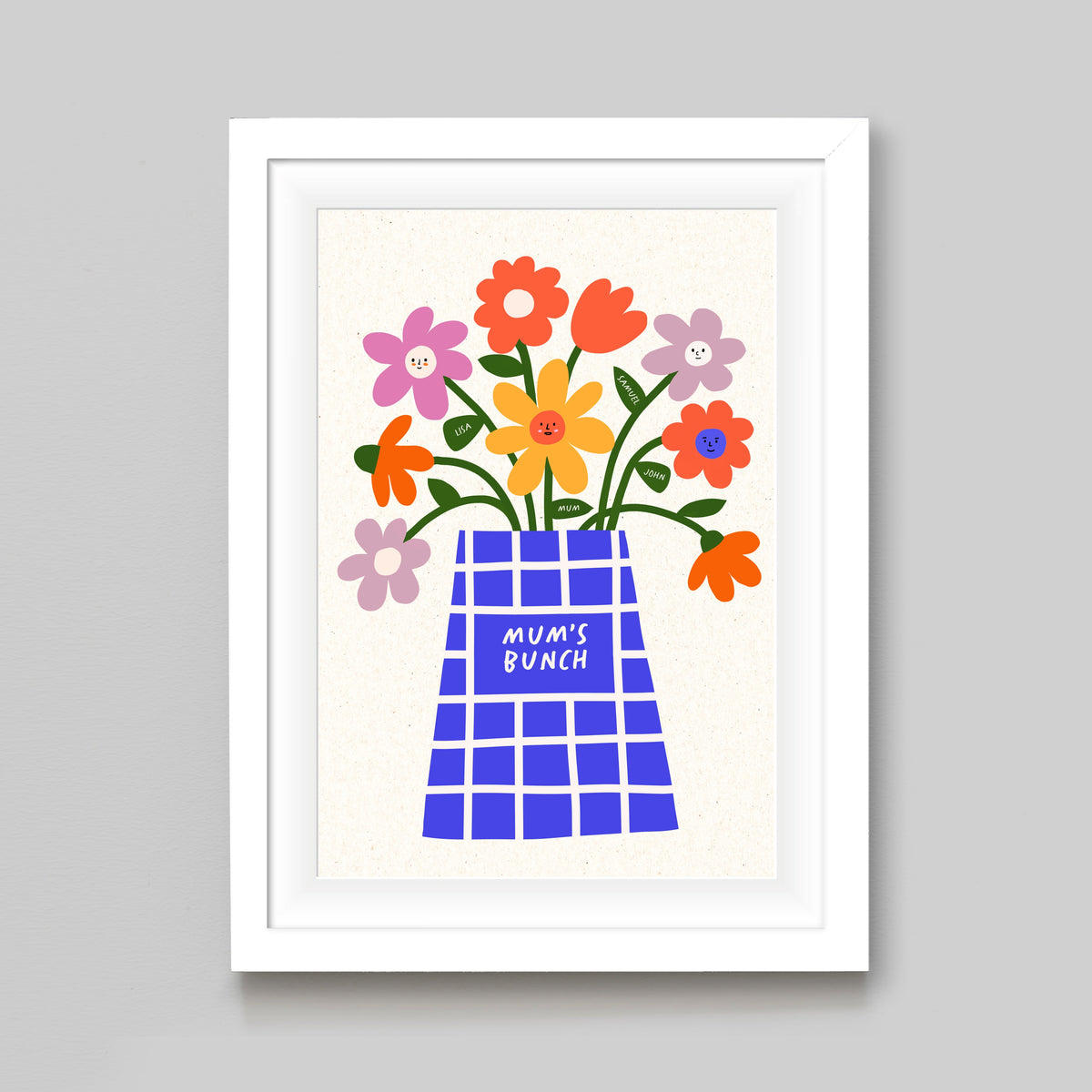 Personalised Flower Print For Mum