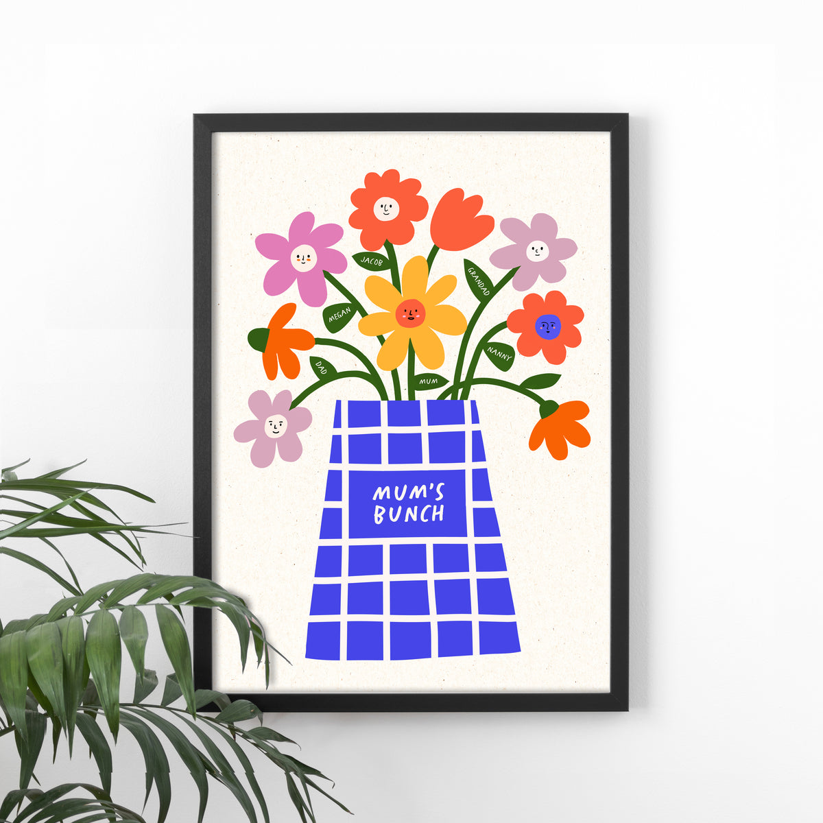 Personalised Flower Print For Mum