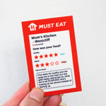 Funny Personalised Food Rating Fridge Magnet