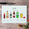 Family Drinks Personalised Chopping Board