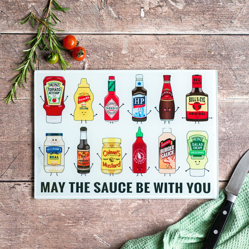 Funny Sauces Chopping Board