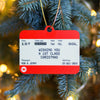 Personalised Train Ticket Christmas Tree Decoration