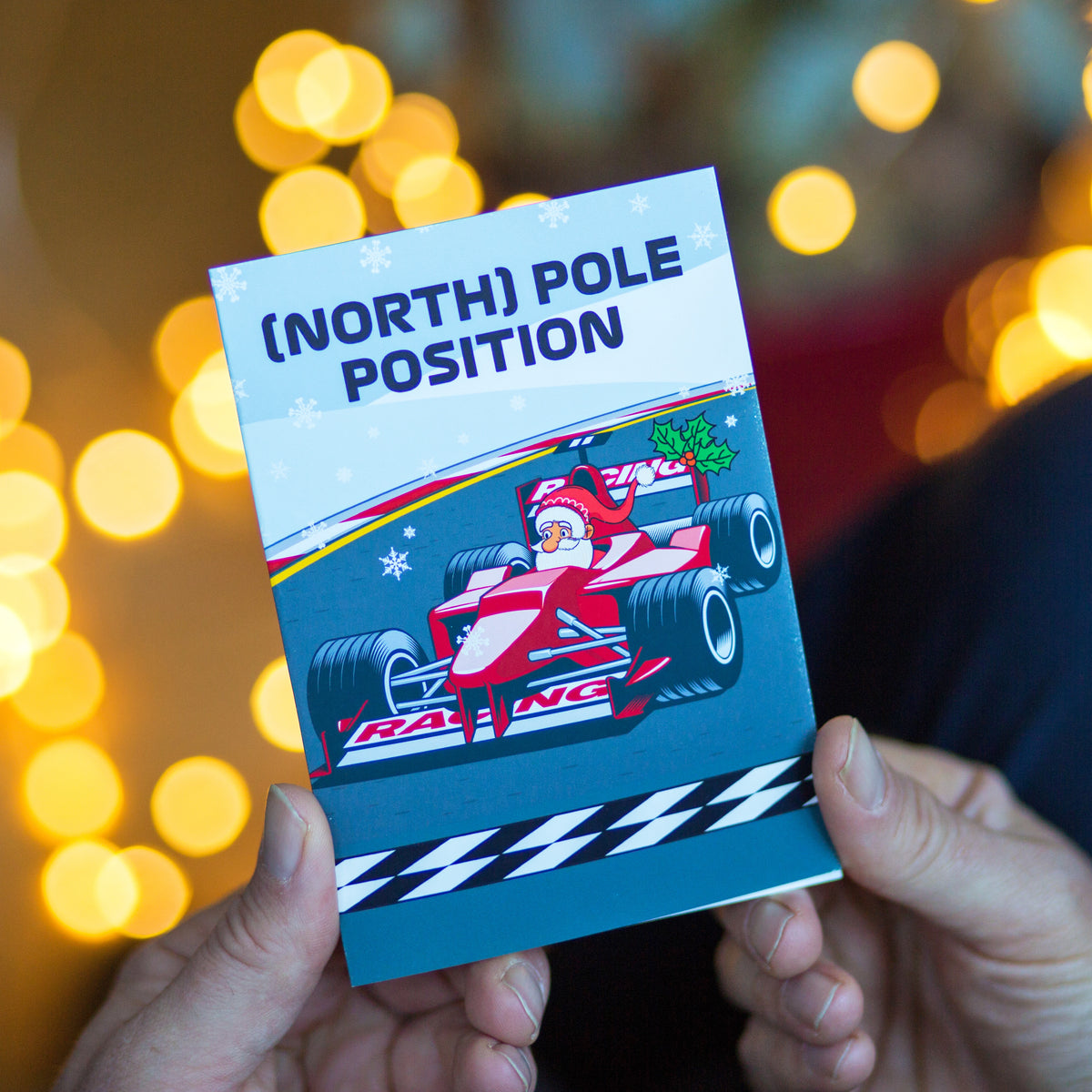 Funny Motor Racing Christmas Card