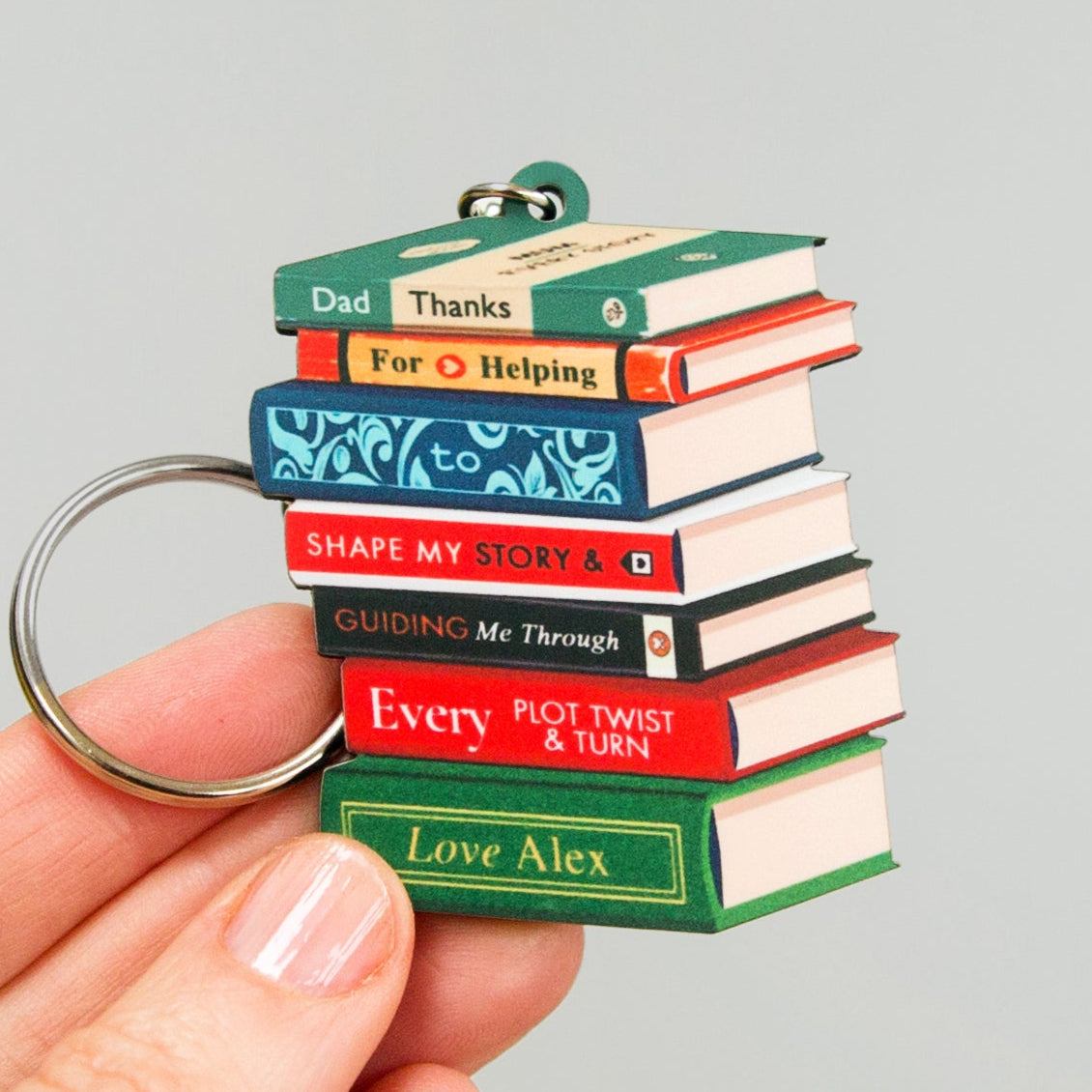 Personalised Books Keyring For Dad