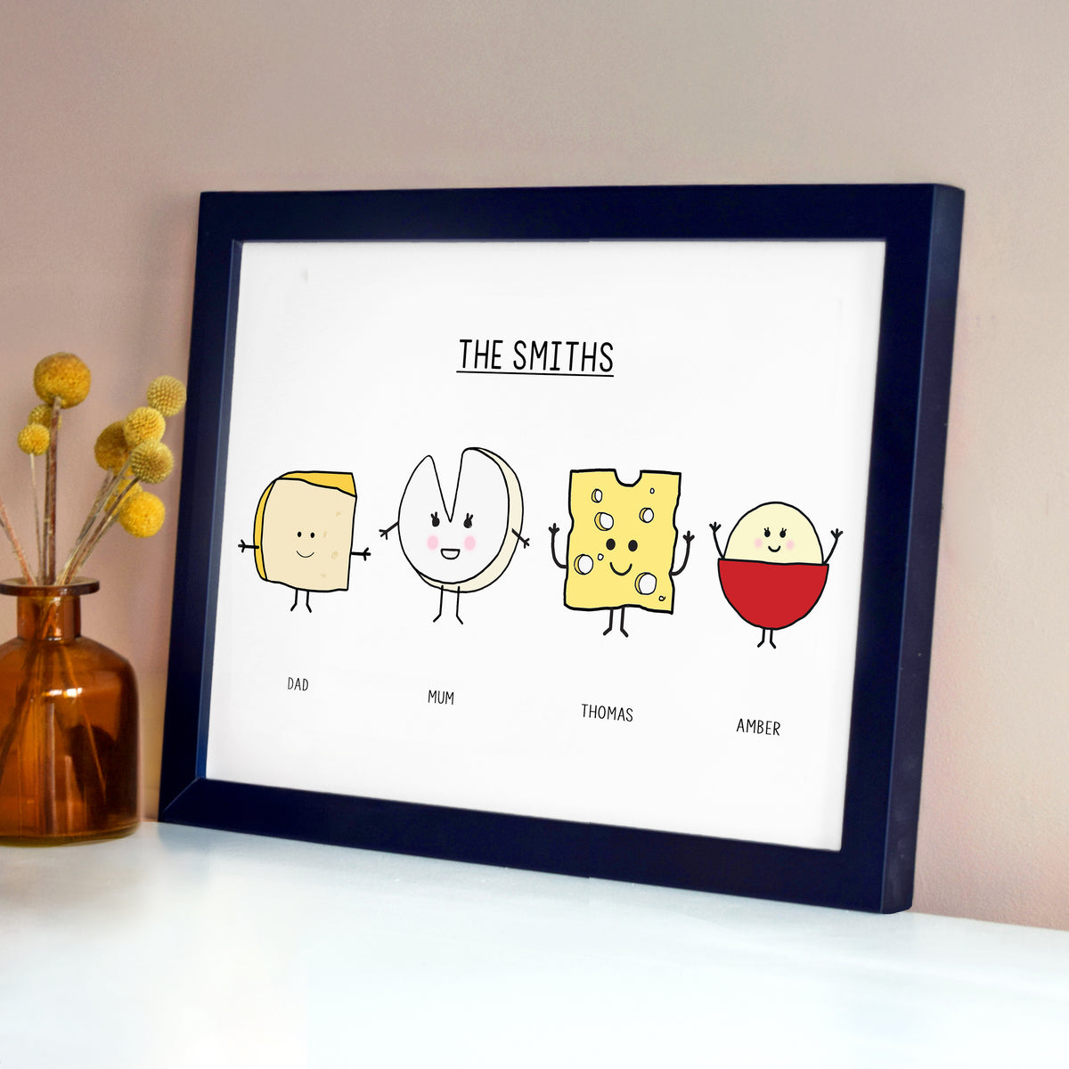 Personalised Family Cheese Print