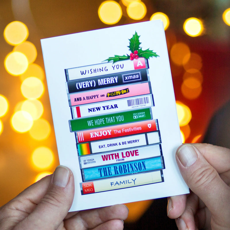 Personalised Cassette Tape Christmas Card