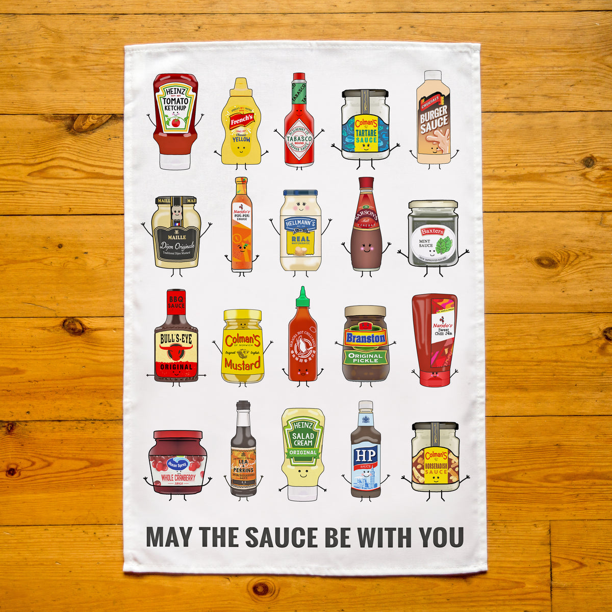 Funny Sauces Tea Towel