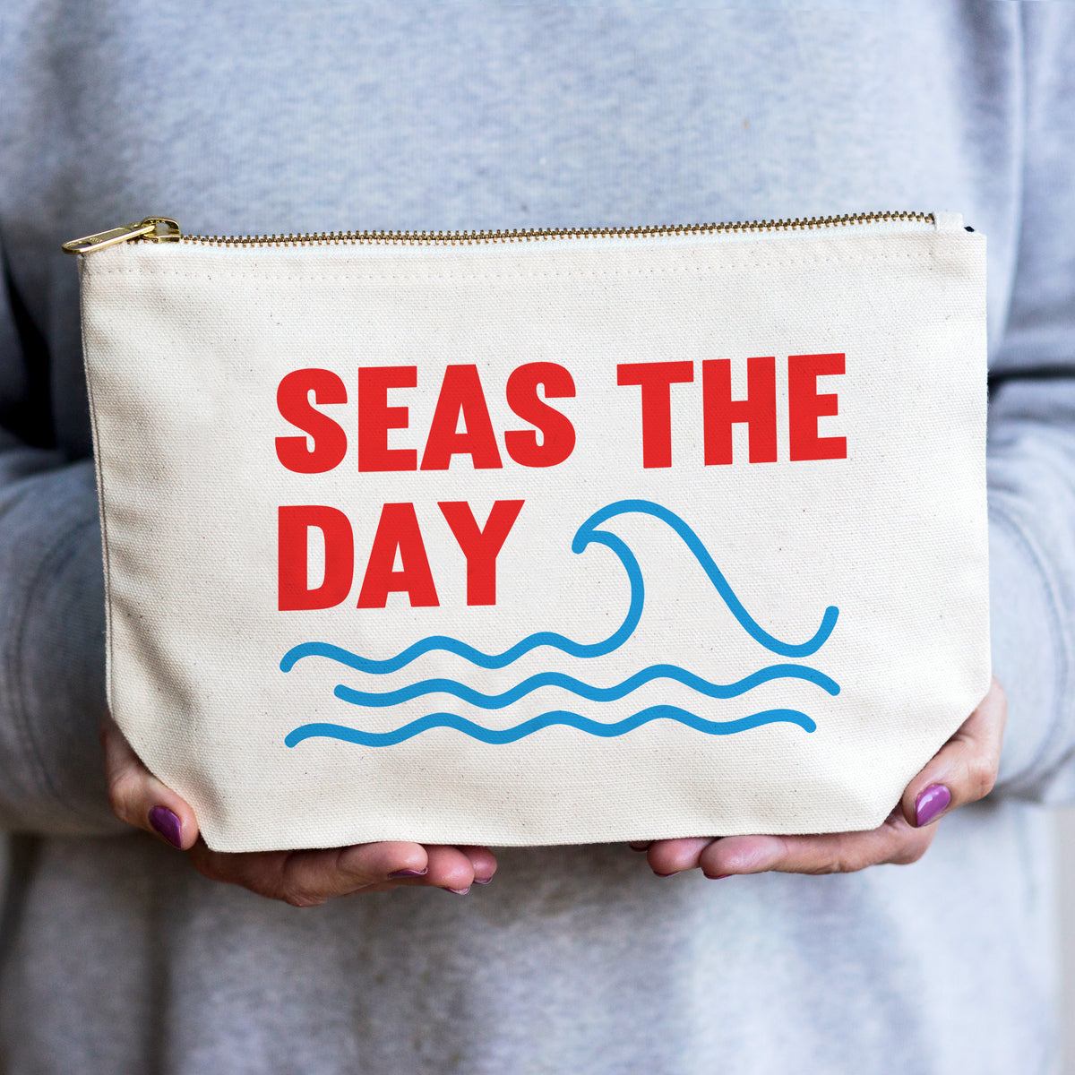 'Seas The Day' Cosmetic Bag