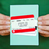 Personalised Train Ticket Christmas Cards