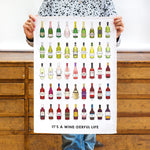 WINEderful' Wine Montage Tea Towel