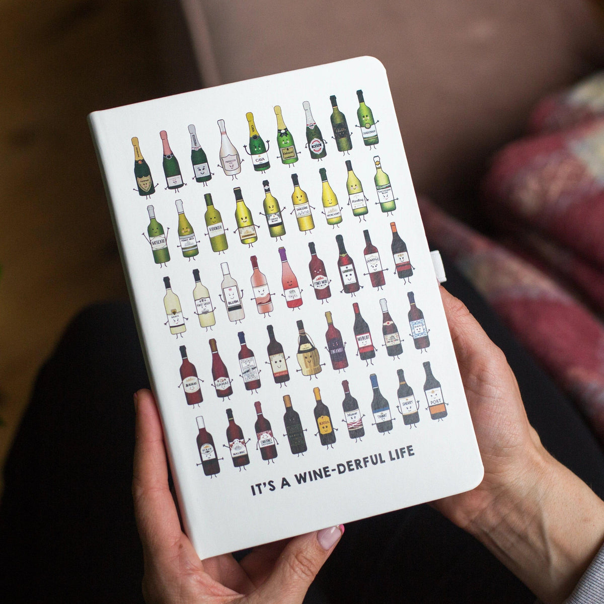 'It's a Winederful Life' Funny Wine Notebook Notebook Of Life & Lemons 