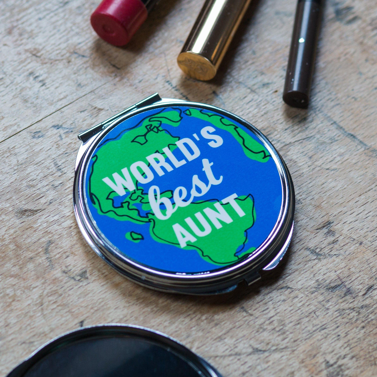 'World's Best Aunt' Compact Mirror Compact Mirror Of Life & Lemons® 