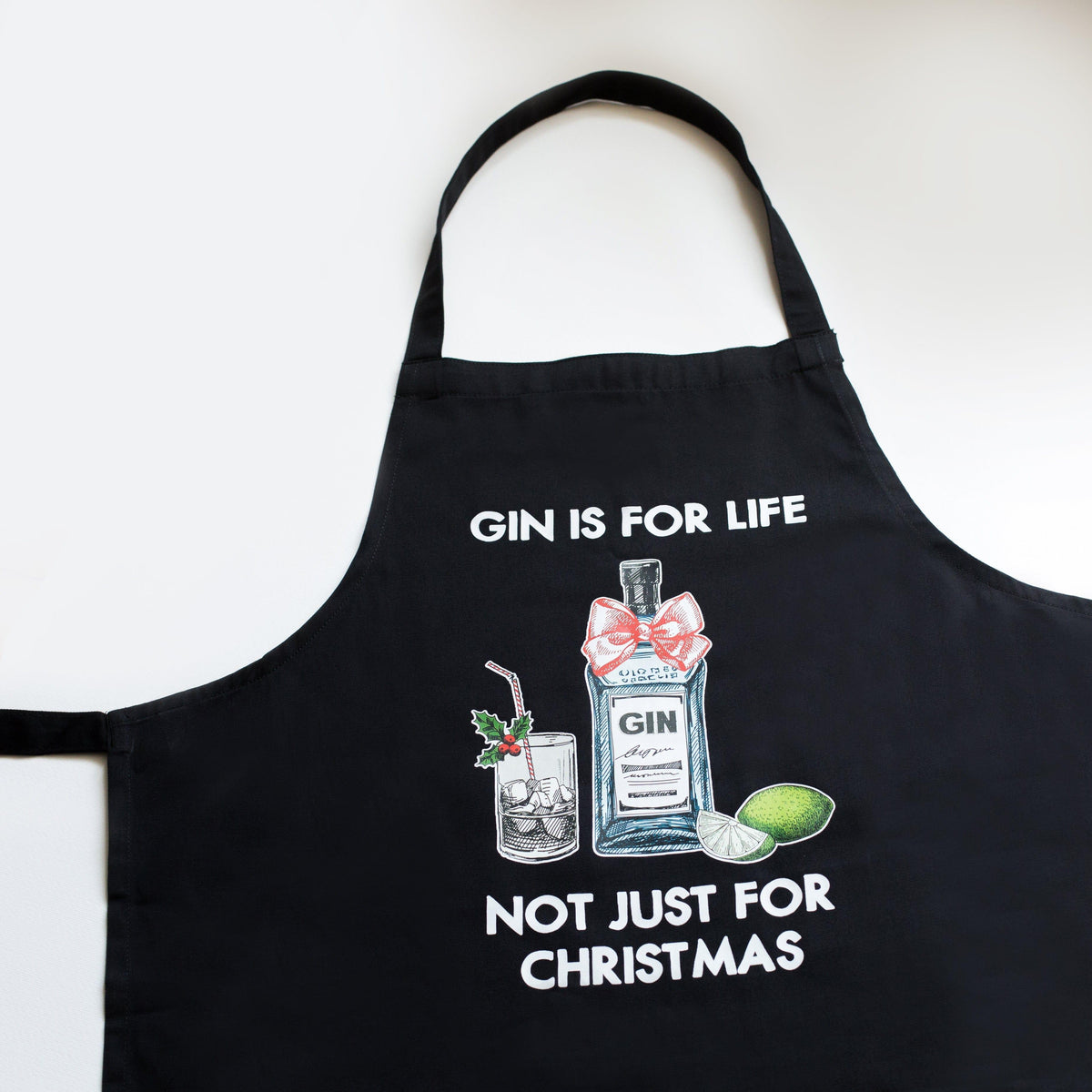 'Gin Is For Life' Christmas Apron Aprons Of Life & Lemons 