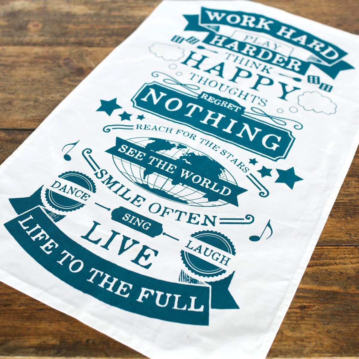 Life Rules Tea Towel Tea Towel Of Life & Lemons 