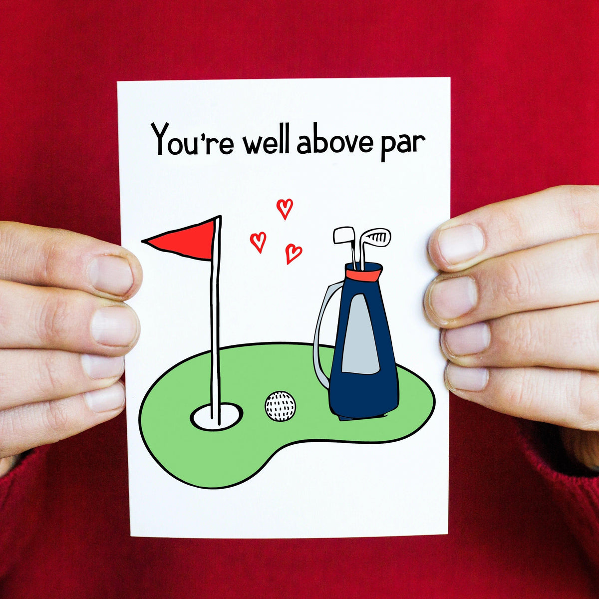 Funny Golf Valentine's Card Cards for your Other Half Of Life & Lemons 