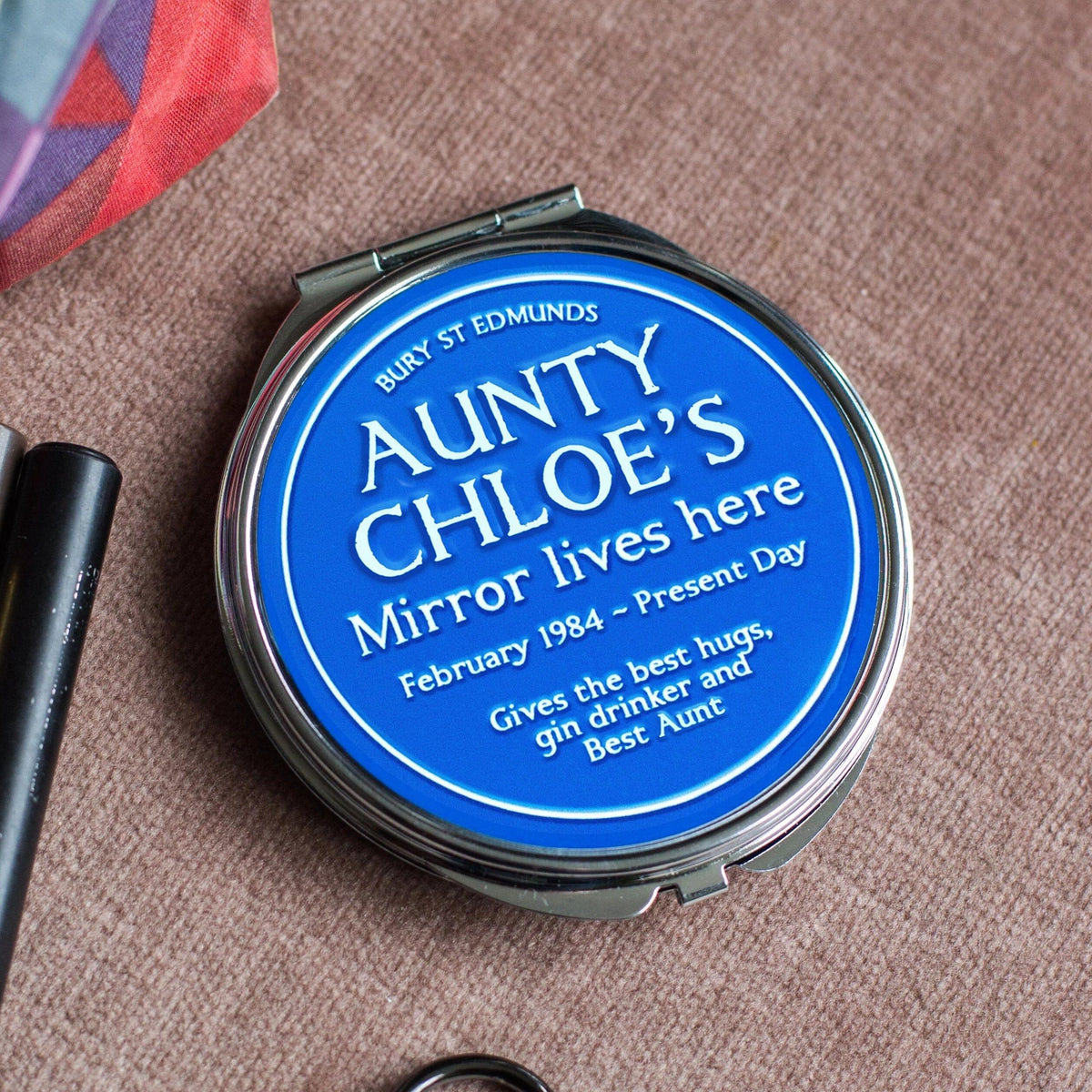 Personalised Compact Mirror for Aunt Compact Mirror Of Life & Lemons® 